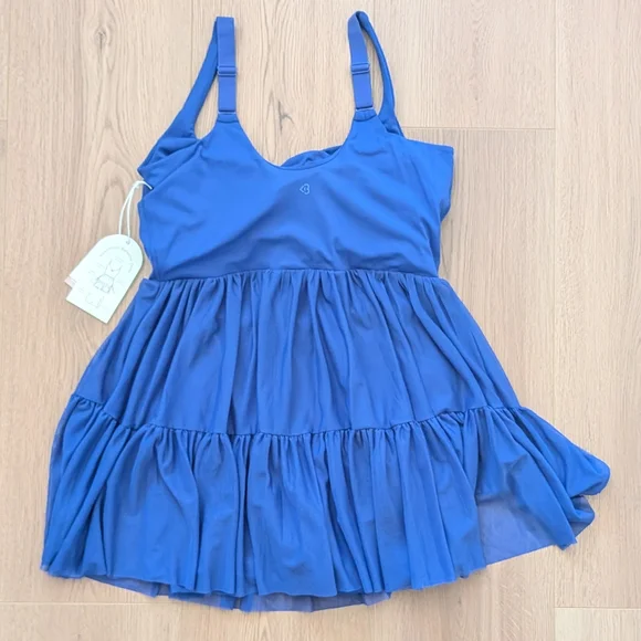 New Blogilates Women's Sweetheart Ballerina Dress Royal Blue XS (0-2) - Picture 2 of 9